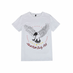 Printed Short Sleeved Base Shirt-White